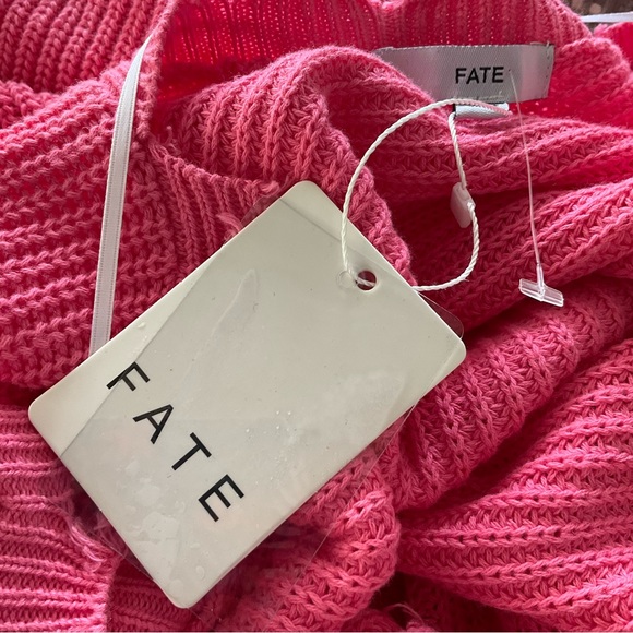 FATE Pink Fringe Knit Sweater - Picture 7 of 8